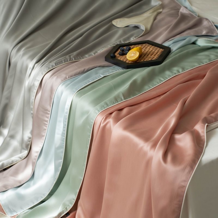 咏绒家纺工厂店 2025新款A类奥地利进口天丝盖毯系列 -风格一 组合