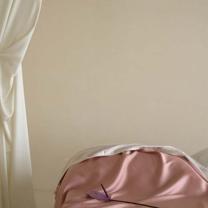 91家纺网 家纺一手货源 找家纺 咏绒家纺工厂店 2025新款A类奥地利进口天丝盖毯系列 -风格二 桃之夭夭