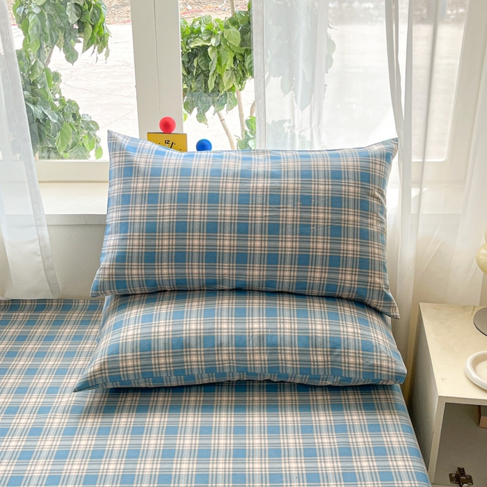 91家纺网 家纺一手货源 找家纺 （总）莱通2025新款原棉老粗布床单凉席床单枕套三件套【商家提供买家秀 】