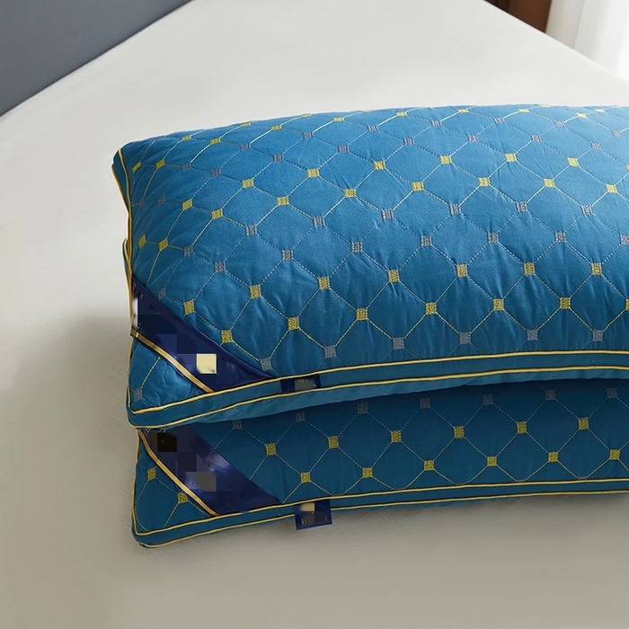 91家纺网 家纺一手货源 找家纺 雅晨枕芯工厂店 2025新款满天星双边立体枕头枕芯 蓝