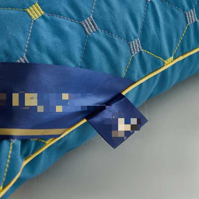 91家纺网 家纺一手货源 找家纺 雅晨枕芯工厂店 2025新款满天星单边枕头枕芯 蓝