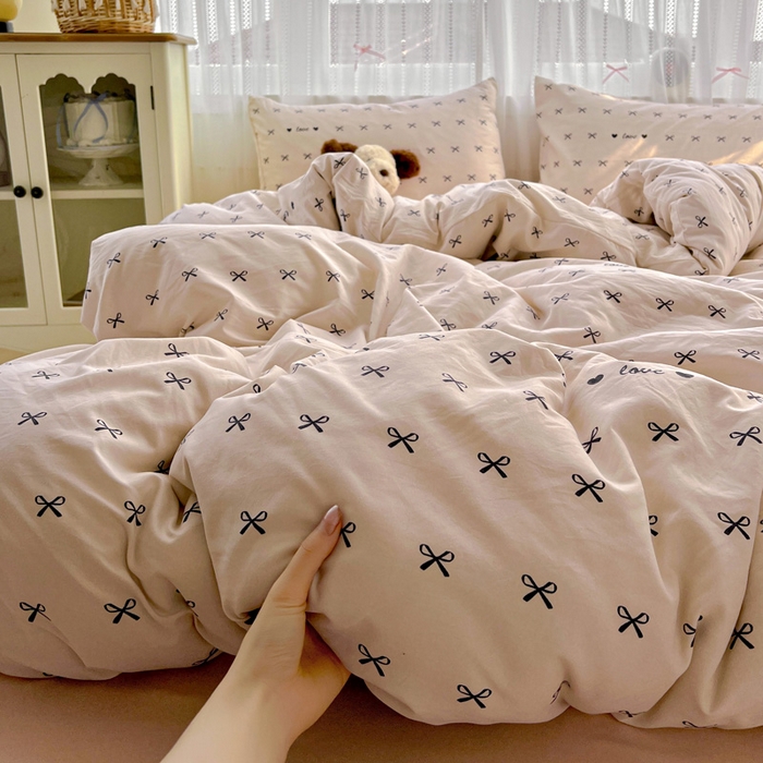 91家纺网 家纺一手货源 找家纺 （总）朵朵家纺2025直播云感床单款三四件套水洗简约风小碎花被套床笠三四件套