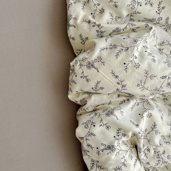 91家纺网 家纺一手货源 找家纺 朵朵家纺2025直播云感床单款三四件套水洗简约风小碎花被套床笠三四件套 枝叶