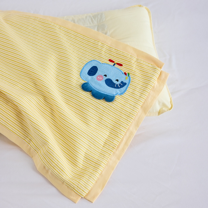 91家纺网 家纺一手货源 找家纺 昕科 2025新款亲肤舒适全棉纯棉萌趣决明子儿童枕枕头枕芯 黄嘟嘟小象 30x49cm/只