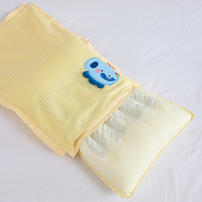91家纺网 家纺一手货源 找家纺 昕科 2025新款亲肤舒适全棉纯棉萌趣决明子儿童枕枕头枕芯 黄嘟嘟小象 30x49cm/只