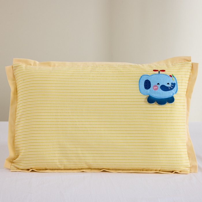 91家纺网 家纺一手货源 找家纺 昕科 2025新款亲肤舒适全棉纯棉萌趣决明子儿童枕枕头枕芯 黄嘟嘟小象 30x49cm/只