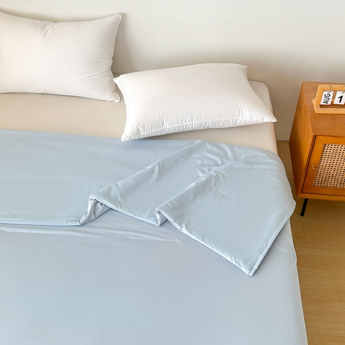 91家纺网 家纺一手货源 找家纺 圣尔雅家纺 2025春夏新款亚朵同款夏季被子锦纶双感深睡被夏被夏凉被pro2.0 青空灰