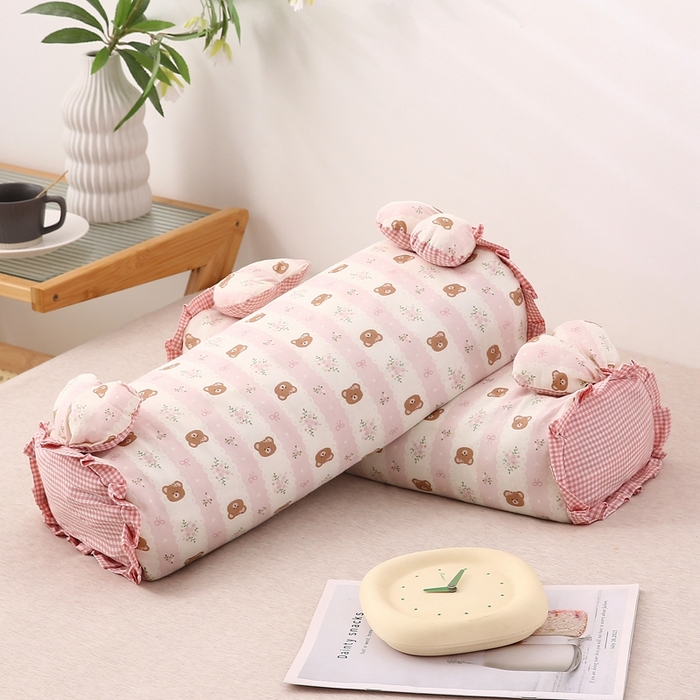 珍贝2025新款兔公仔枕头 小熊粉