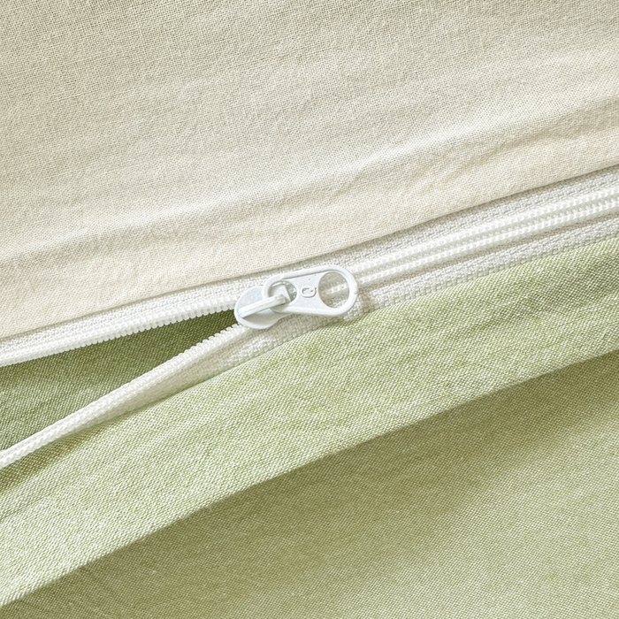 91家纺网 家纺一手货源 找家纺 玖弘家居 2025新款全棉纯棉色织水洗棉学生宿舍三件套四件套上下铺三件套奶白绿