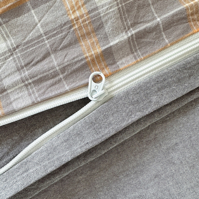 91家纺网 家纺一手货源 找家纺 玖弘家居 2025新款全棉纯棉色织水洗棉学生宿舍三件套四件套上下铺三件套映像格灰