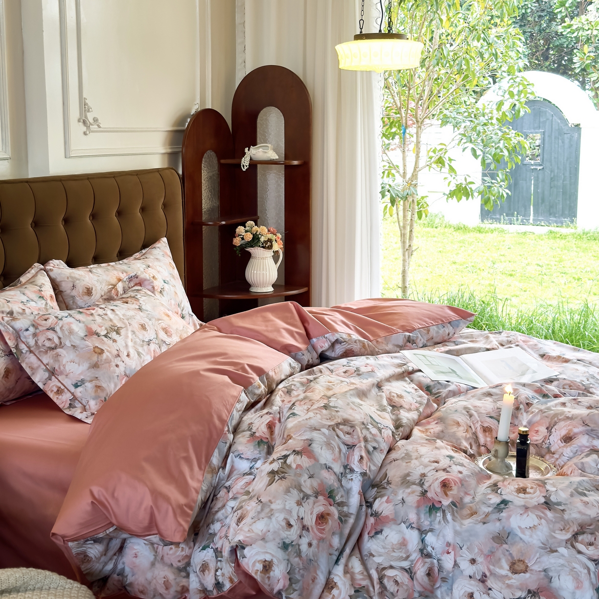 由丽家纺 2025新款亲肤舒适全棉纯棉臻棉数码印花四件套系列 感棉-粉