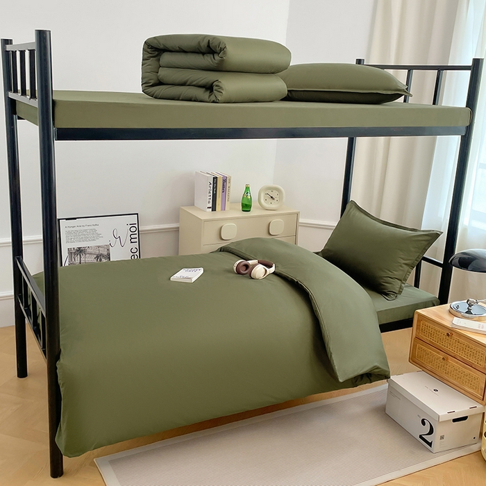 91家纺网 家纺一手货源 找家纺 （总）锦润家纺 2025新款13372全棉纯棉学生宿舍上下铺三件套和六件套