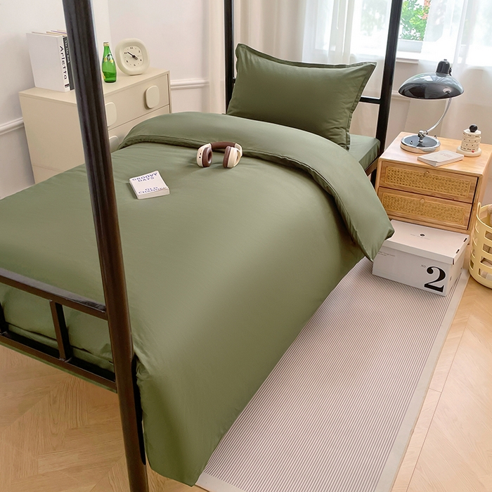 91家纺网 家纺一手货源 找家纺 （总）锦润家纺 2025新款13372全棉纯棉学生宿舍上下铺三件套和六件套