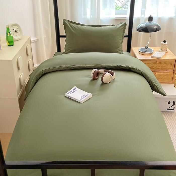 91家纺网 家纺一手货源 找家纺 （总）锦润家纺 2025新款13372全棉纯棉学生宿舍上下铺三件套和六件套