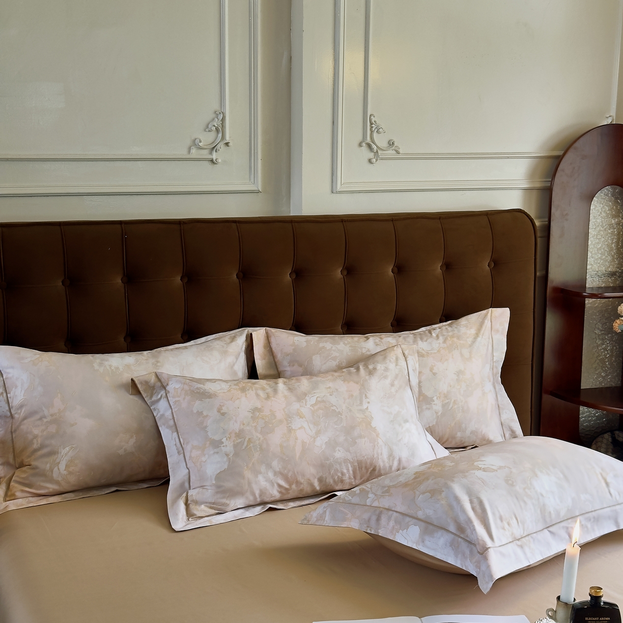 91家纺网 家纺一手货源 找家纺 由丽家纺 2025新款亲肤舒适全棉纯棉臻棉数码印花四件套系列 明羽-黄