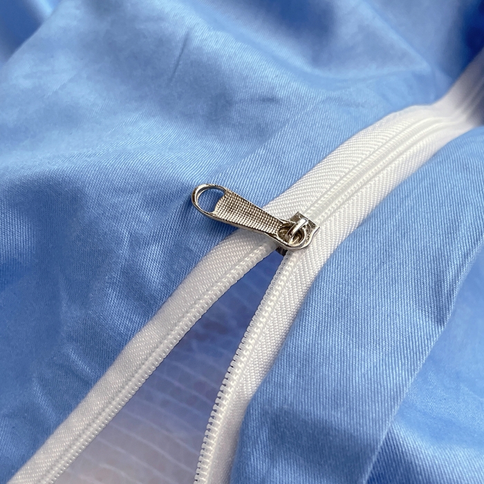 91家纺网 家纺一手货源 找家纺 锦润家纺 2025新款13372全棉纯棉学生宿舍上下铺三件套和六件套 天空蓝