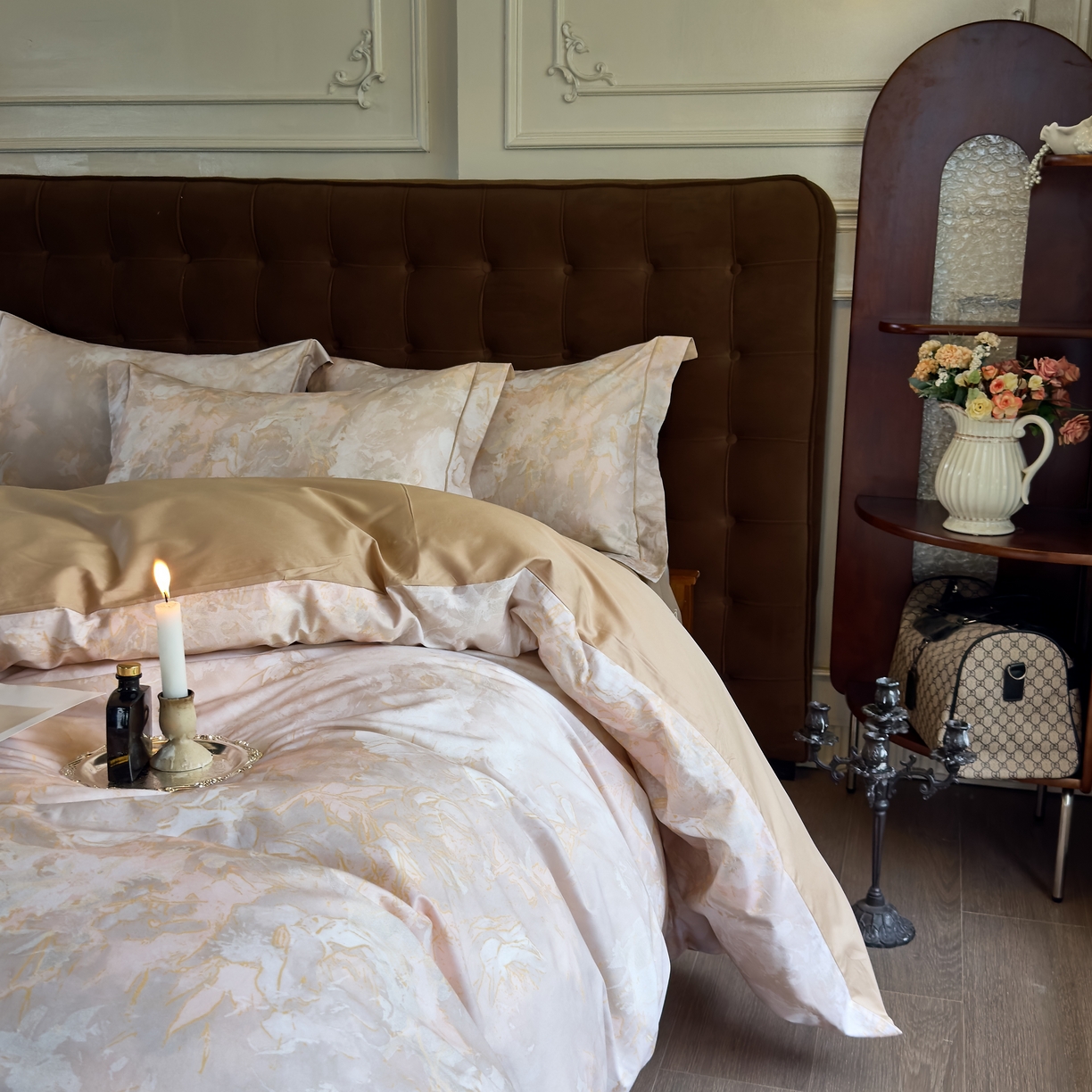 91家纺网 家纺一手货源 找家纺 由丽家纺 2025新款亲肤舒适全棉纯棉臻棉数码印花四件套系列 明羽-黄