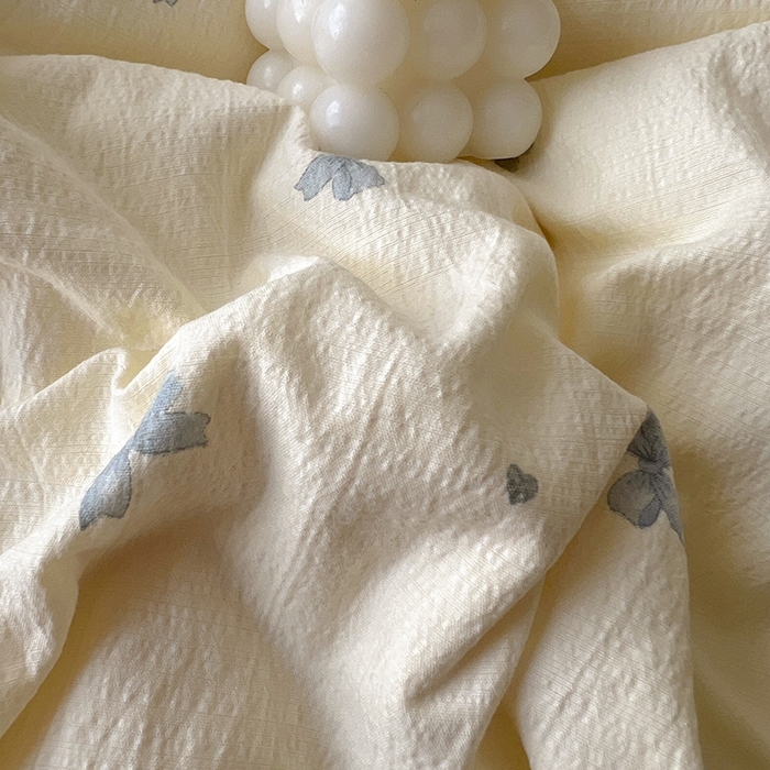 91家纺网 家纺一手货源 找家纺 美梦家纺2025新款皱皱纱花边被套床盖四件套 相思兰