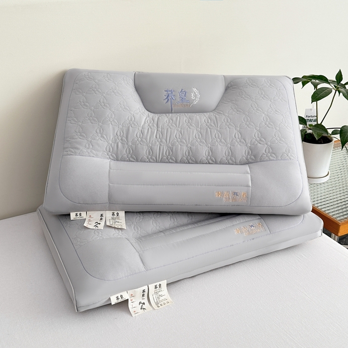 91家纺网 家纺一手货源 找家纺 橘夏2025新款水洗荞麦枕头枕芯 灰一只