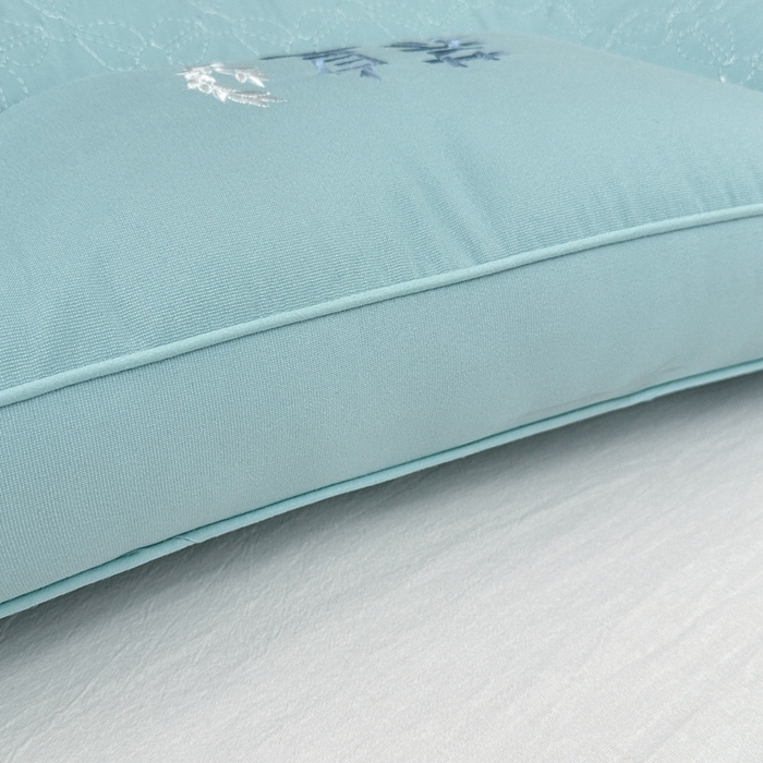 91家纺网 家纺一手货源 找家纺 橘夏2025新款水洗荞麦枕头枕芯 蓝色一只