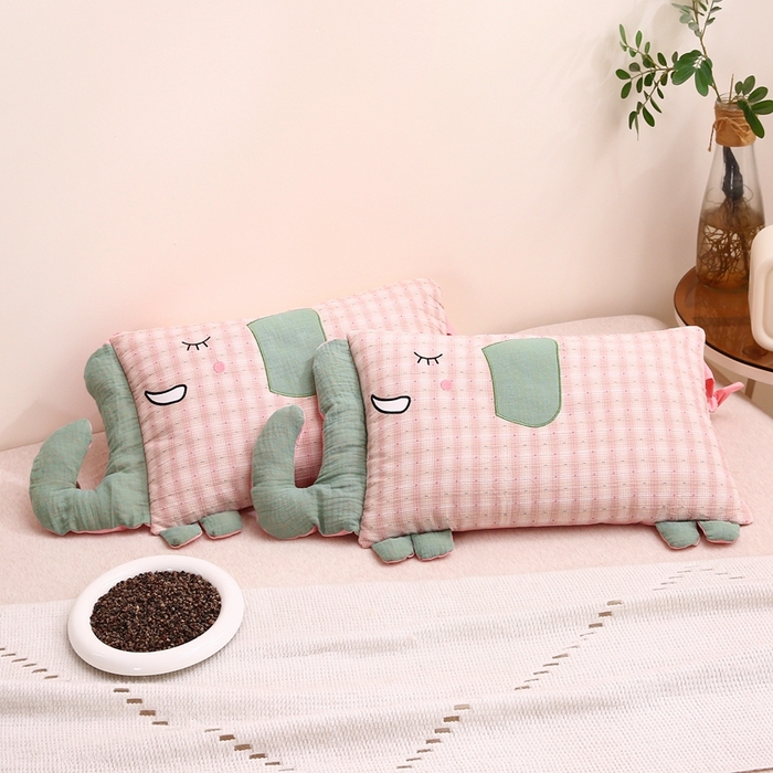 91家纺网 家纺一手货源 找家纺 （总）珍贝2025新款全棉水洗棉儿童学生枕荞麦枕