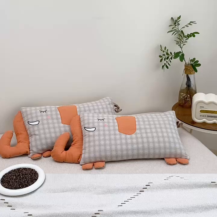 91家纺网 家纺一手货源 找家纺 （总）珍贝2025新款全棉水洗棉儿童学生枕荞麦枕