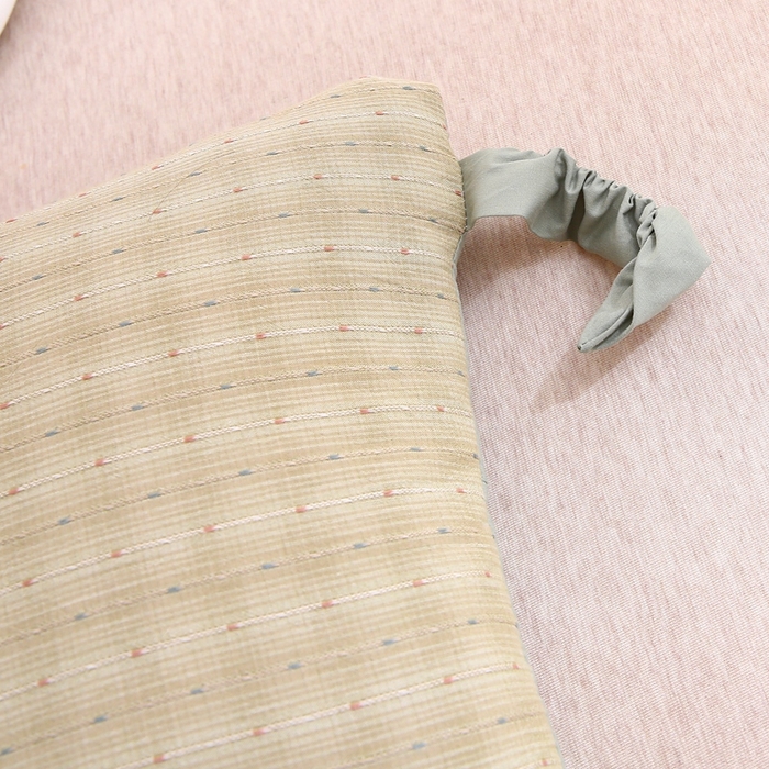 91家纺网 家纺一手货源 找家纺 珍贝2025新款全棉水洗棉儿童学生枕荞麦枕 酣睡象-绿色30*35一只