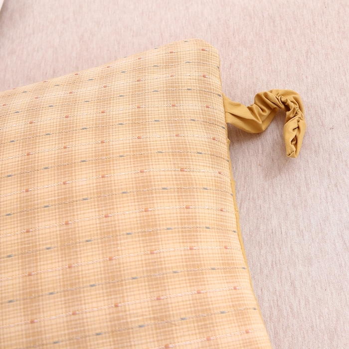 91家纺网 家纺一手货源 找家纺 珍贝2025新款全棉水洗棉儿童学生枕荞麦枕 酣睡象-黄色30*35一对