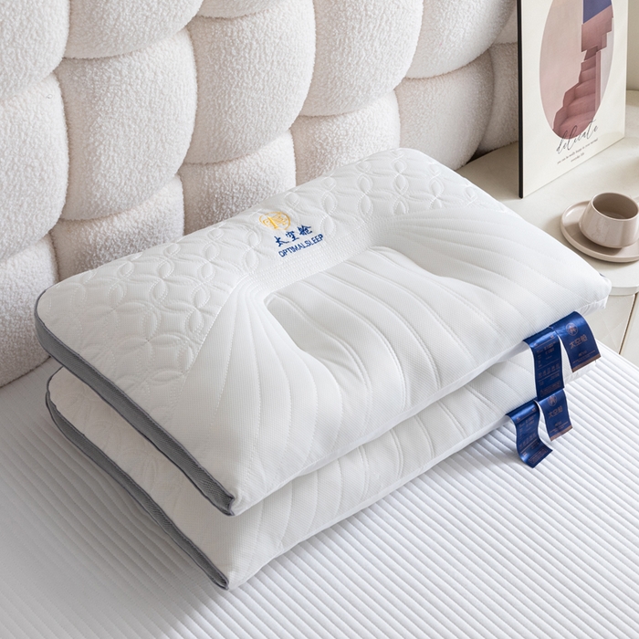 91家纺网 家纺一手货源 找家纺 卓昌枕芯 2025春夏新款乳胶太空舱护颈枕头枕芯 太空舱护颈枕 48x74cm/只 1000g