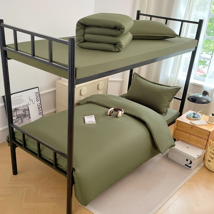 91家纺网 家纺一手货源 找家纺 （总）锦润家纺 2025新款12868全棉纯棉学生宿舍上下铺三件套和六件套