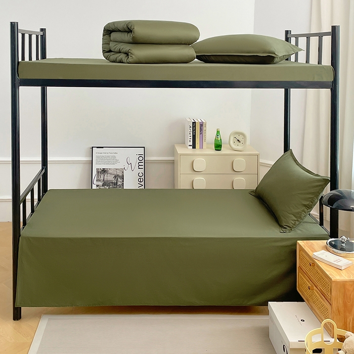 91家纺网 家纺一手货源 找家纺 （总）锦润家纺 2025新款12868全棉纯棉学生宿舍上下铺三件套和六件套