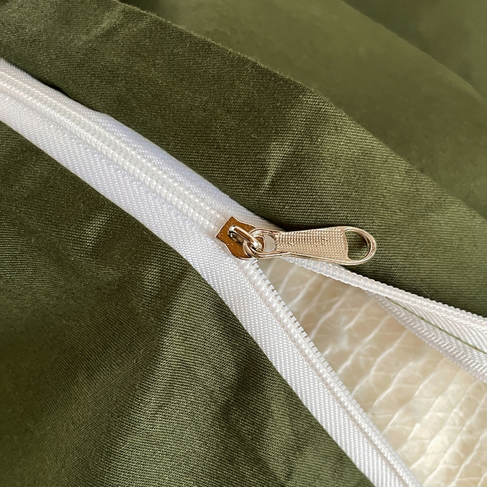 91家纺网 家纺一手货源 找家纺 锦润家纺 2025新款12868全棉纯棉学生宿舍上下铺三件套和六件套 军绿色