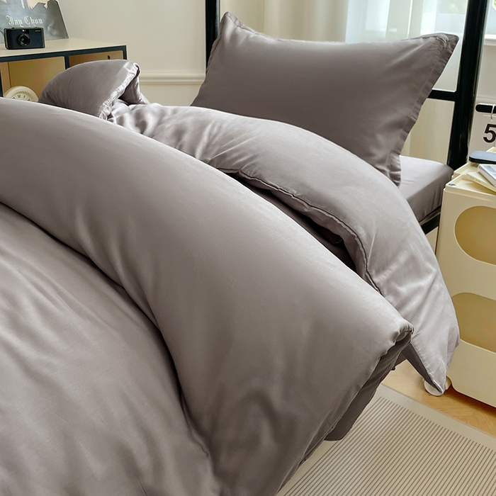 91家纺网 家纺一手货源 找家纺 锦润家纺 2025新款12868全棉纯棉学生宿舍上下铺三件套和六件套 银灰色
