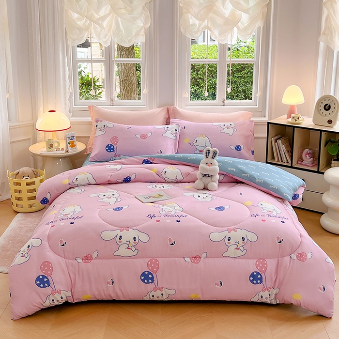 91家纺网 家纺一手货源 找家纺 （总）VIP被业 2025新款冬被学生宿舍印花冬被上下铺多套件