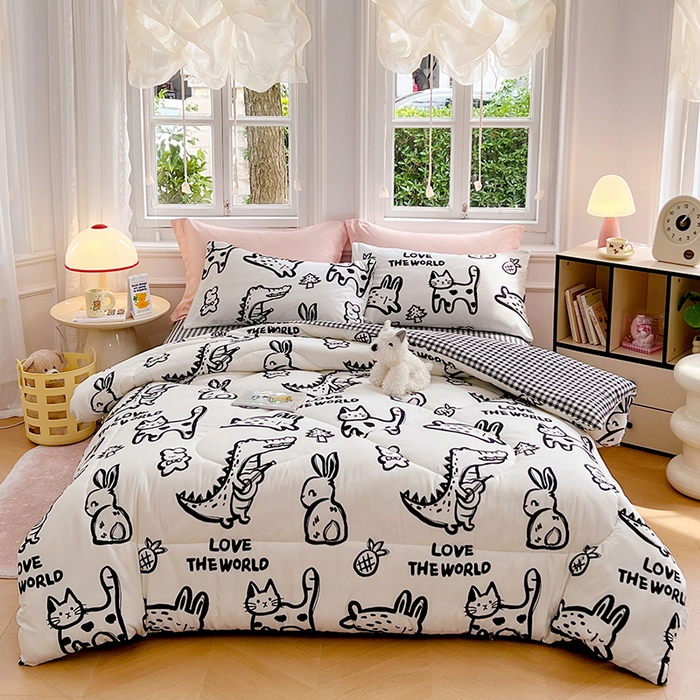 VIP被业 2025新款冬被学生宿舍印花冬被上下铺多套件 恐龙抗狼