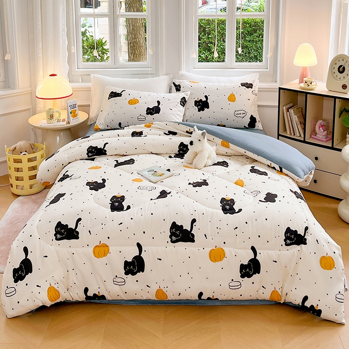 VIP被业 2025新款冬被学生宿舍印花冬被上下铺多套件 快乐猫