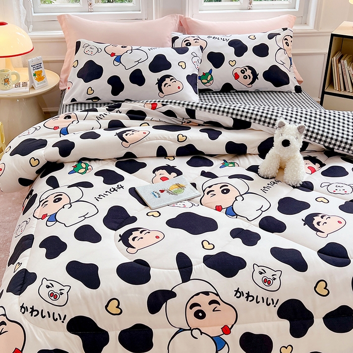 91家纺网 家纺一手货源 找家纺 VIP被业 2025新款冬被学生宿舍印花冬被上下铺多套件 小新