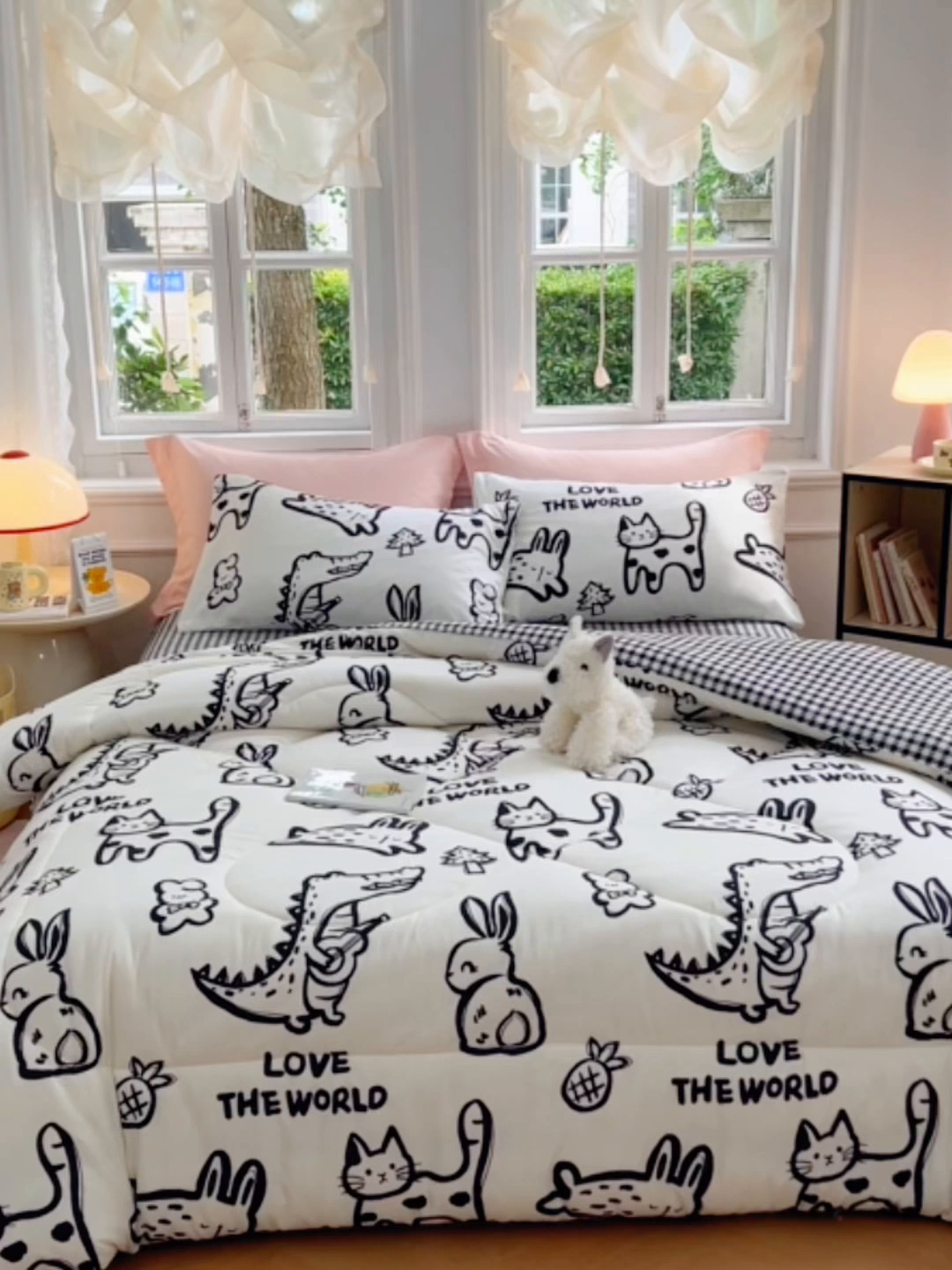 91家纺网 家纺一手货源 找家纺 VIP被业 2025新款冬被学生宿舍印花冬被上下铺多套件 恐龙抗狼