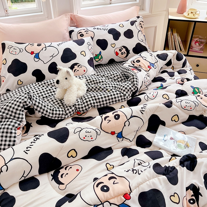 91家纺网 家纺一手货源 找家纺 （总）VIP被业 2025新款冬被学生宿舍印花冬被上下铺多套件