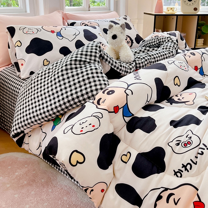 91家纺网 家纺一手货源 找家纺 （总）VIP被业 2025新款冬被学生宿舍印花冬被上下铺多套件