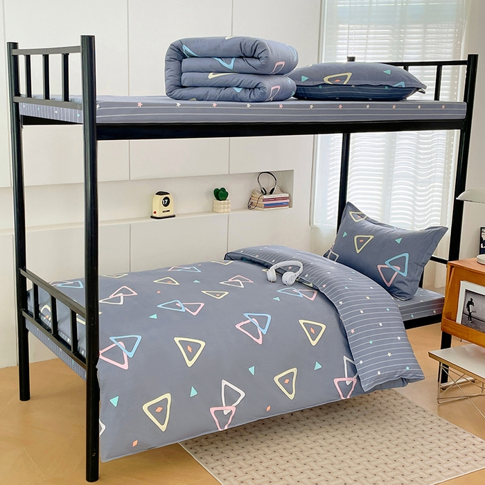 锦润家纺2025新款全棉13372学生三件套纯棉宿舍六件套 快乐节奏