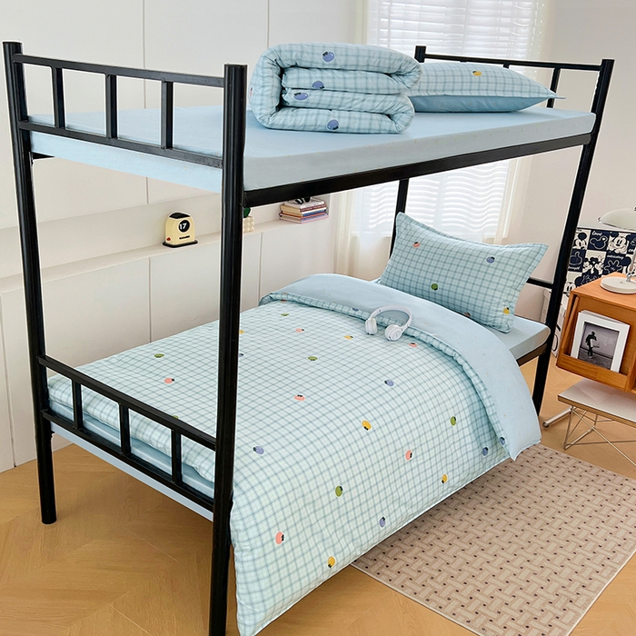 91家纺网 家纺一手货源 找家纺 锦润家纺2025新款全棉13372学生三件套纯棉宿舍六件套 水果波波