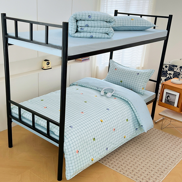 91家纺网 家纺一手货源 找家纺 锦润家纺2025新款全棉13372学生三件套纯棉宿舍六件套 水果波波