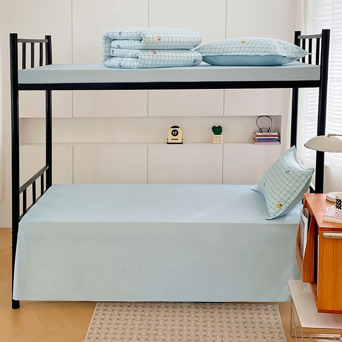 91家纺网 家纺一手货源 找家纺 锦润家纺2025新款全棉13372学生三件套纯棉宿舍六件套 水果波波