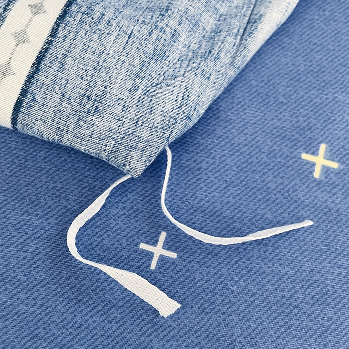 91家纺网 家纺一手货源 找家纺 锦润家纺2025新款全棉13372学生三件套纯棉宿舍六件套 前程似锦-蓝