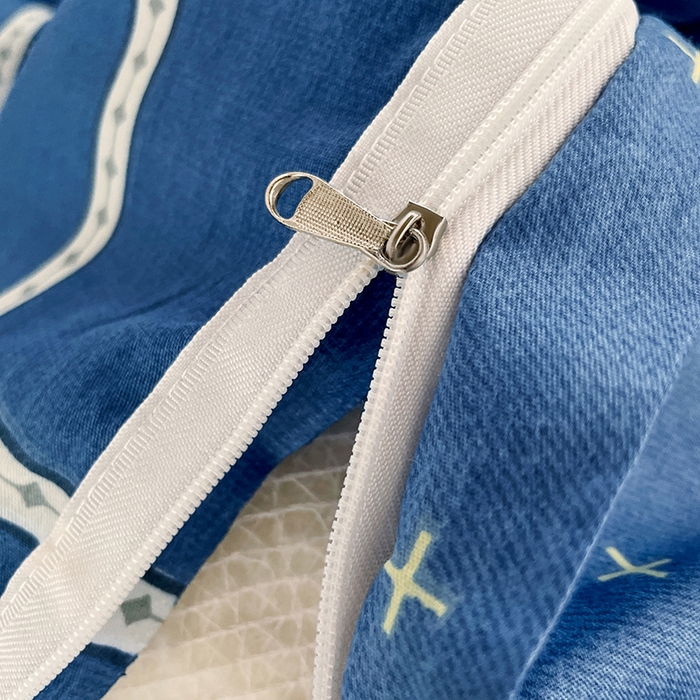 91家纺网 家纺一手货源 找家纺 锦润家纺2025新款全棉13372学生三件套纯棉宿舍六件套 前程似锦-蓝