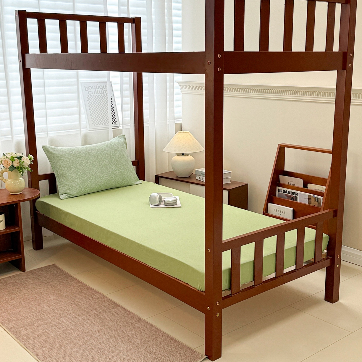 91家纺网 家纺一手货源 找家纺 （总）眠博士 2025新款A类全棉纯棉色织提花三层纱三四件套学生三件套宿舍上下铺