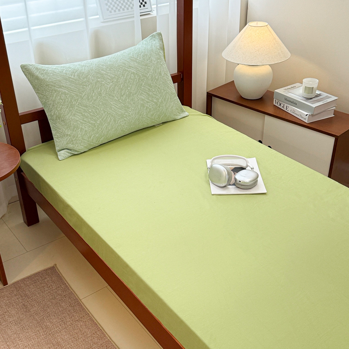 91家纺网 家纺一手货源 找家纺 （总）眠博士 2025新款A类全棉纯棉色织提花三层纱三四件套学生三件套宿舍上下铺