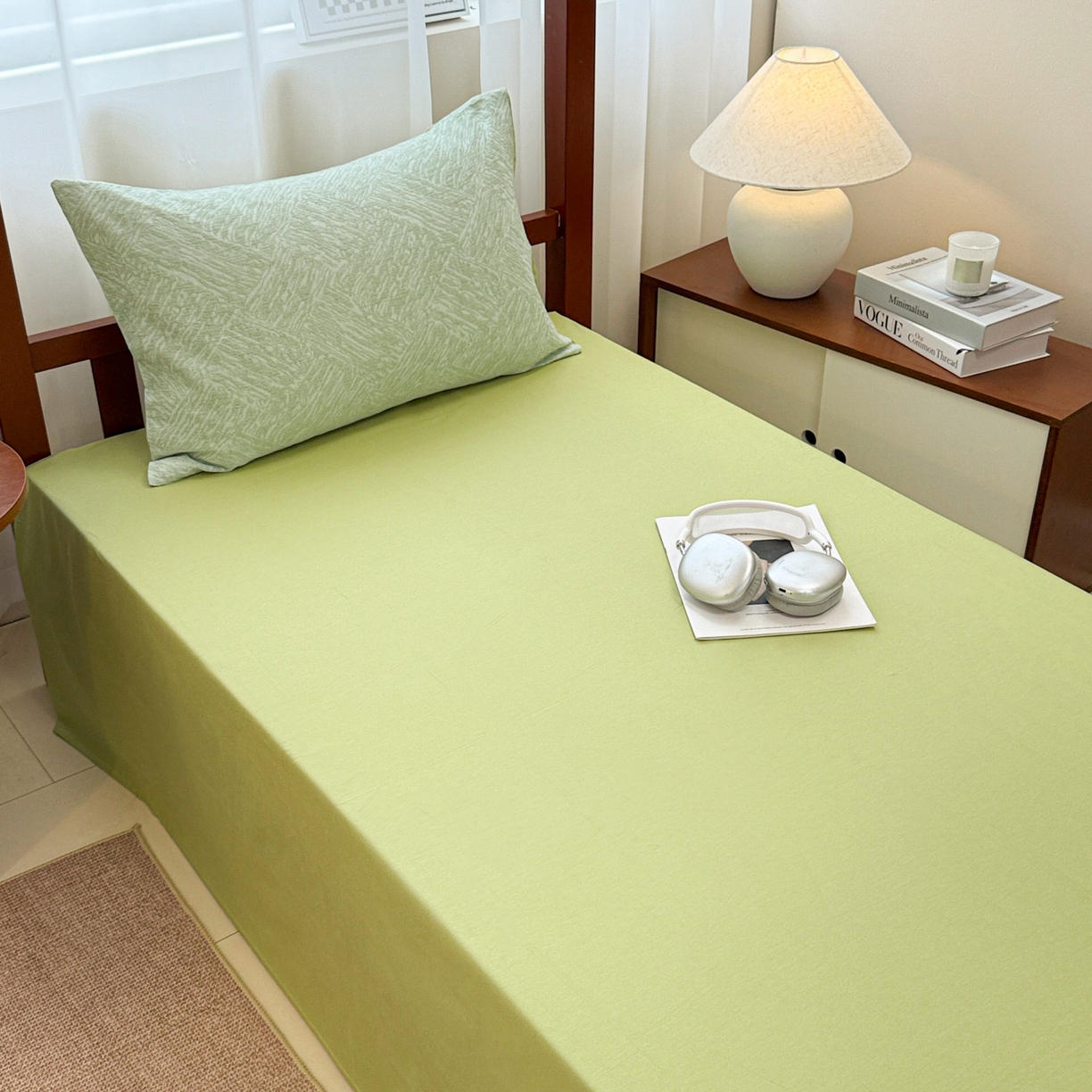 91家纺网 家纺一手货源 找家纺 （总）眠博士 2025新款A类全棉纯棉色织提花三层纱三四件套学生三件套宿舍上下铺