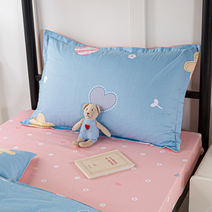 91家纺网 家纺一手货源 找家纺 锦润家纺2025新款全棉13372学生三件套纯棉宿舍六件套 甜心蜜语